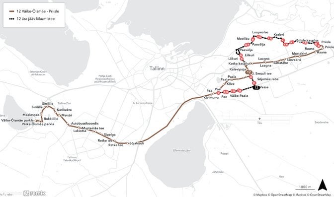 タリンの路線網が変わりつつある: 3 つの新しいバス路線が計画され、いくつかの路線が接続される予定