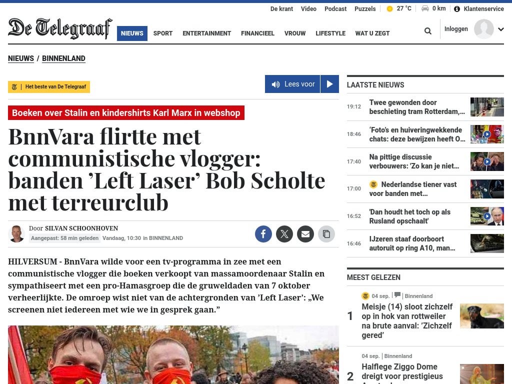 BnnVaraが共産主義ビデオブロガーと浮気：「レフト・レーザー」ボブ・ショルテとテロクラブとの関係
