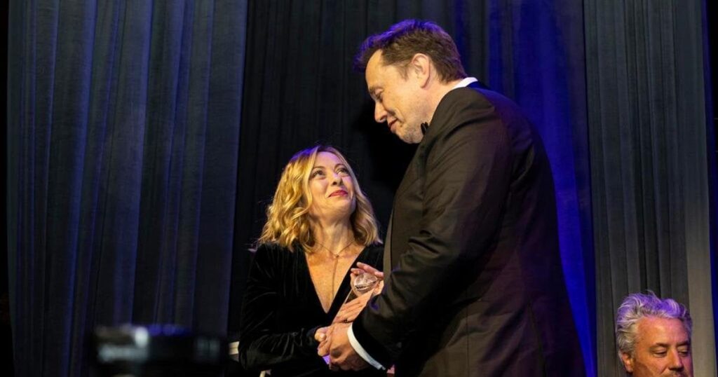地球市民賞はジョルジア・メローニ氏に贈呈者にイーロン・マスク氏を選出