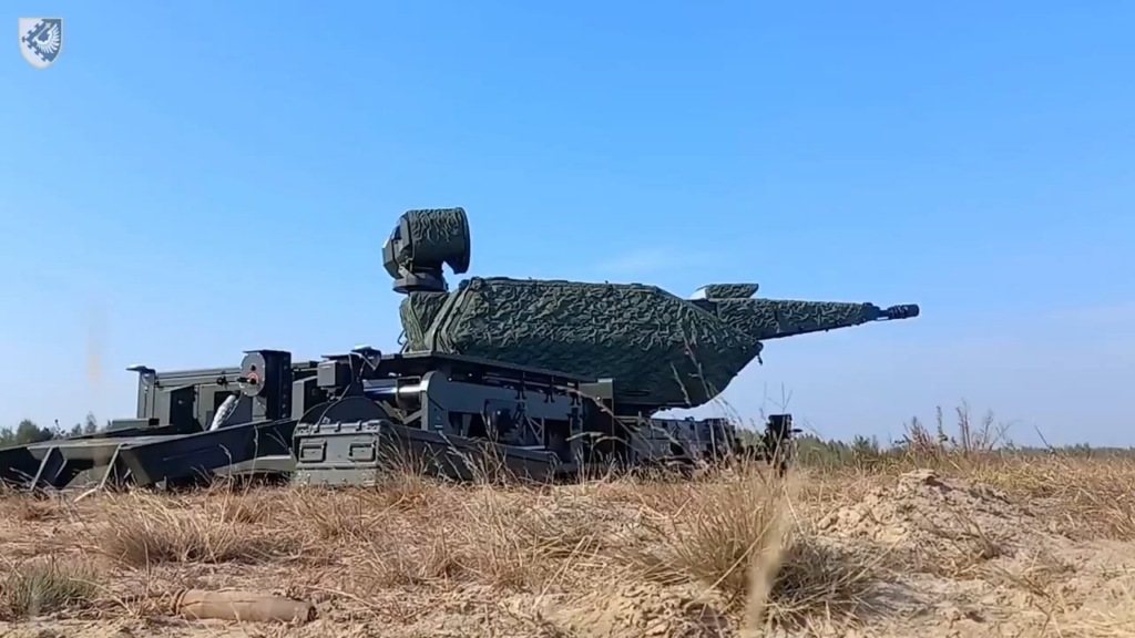ウクライナ軍がスカイネックス対空砲システムで訓練中。