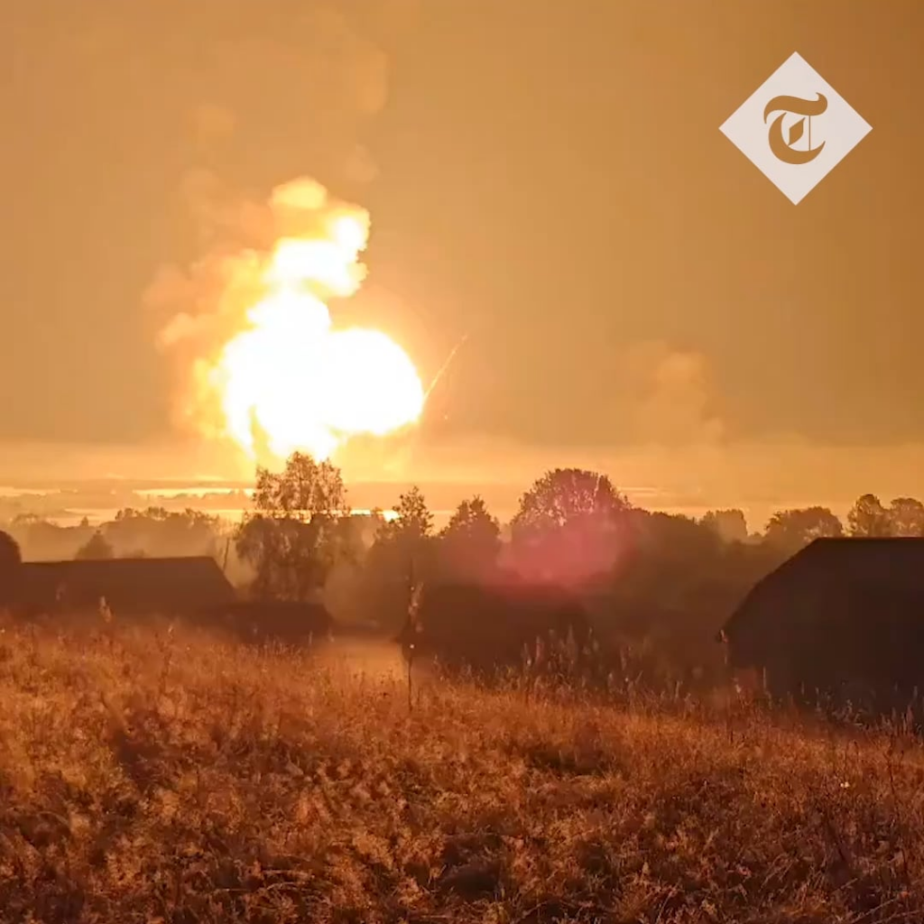 ウクライナ軍が弾薬庫を攻撃、ロシアのトヴェリ州で大爆発