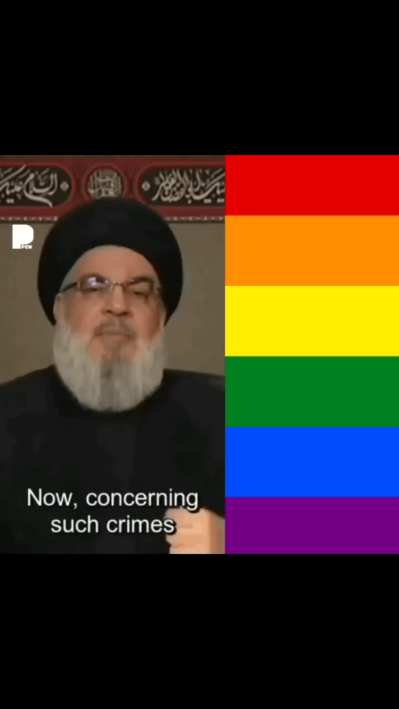 最近殺害されたヒズボラ指導者、すべてのLGBTが殺害されるべき理由を説明