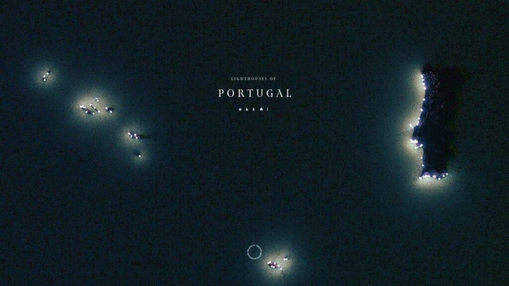 ポルトガルの灯台の地図