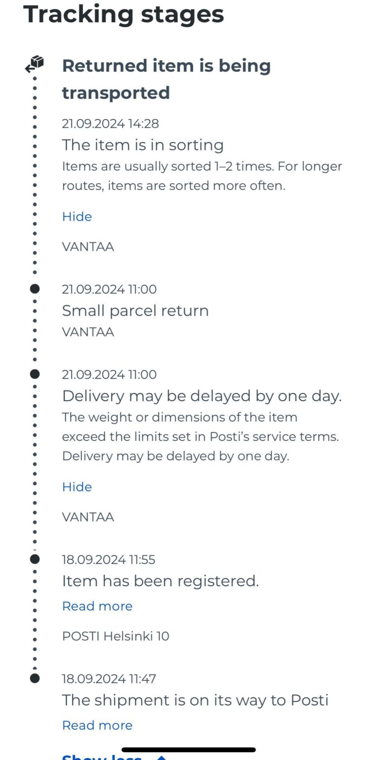 Posti 配送の問題
