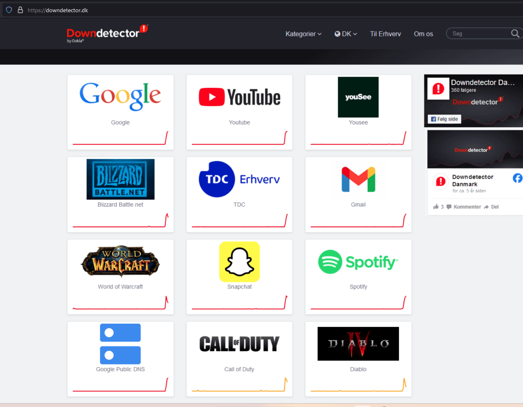 DKのインターネットでは今何が起こっていますか?