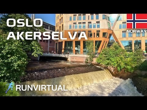 ノルウェー ランニング ツアー：アケルセルヴァ川沿いとオスロ中心部 [4K 60 FPS]
