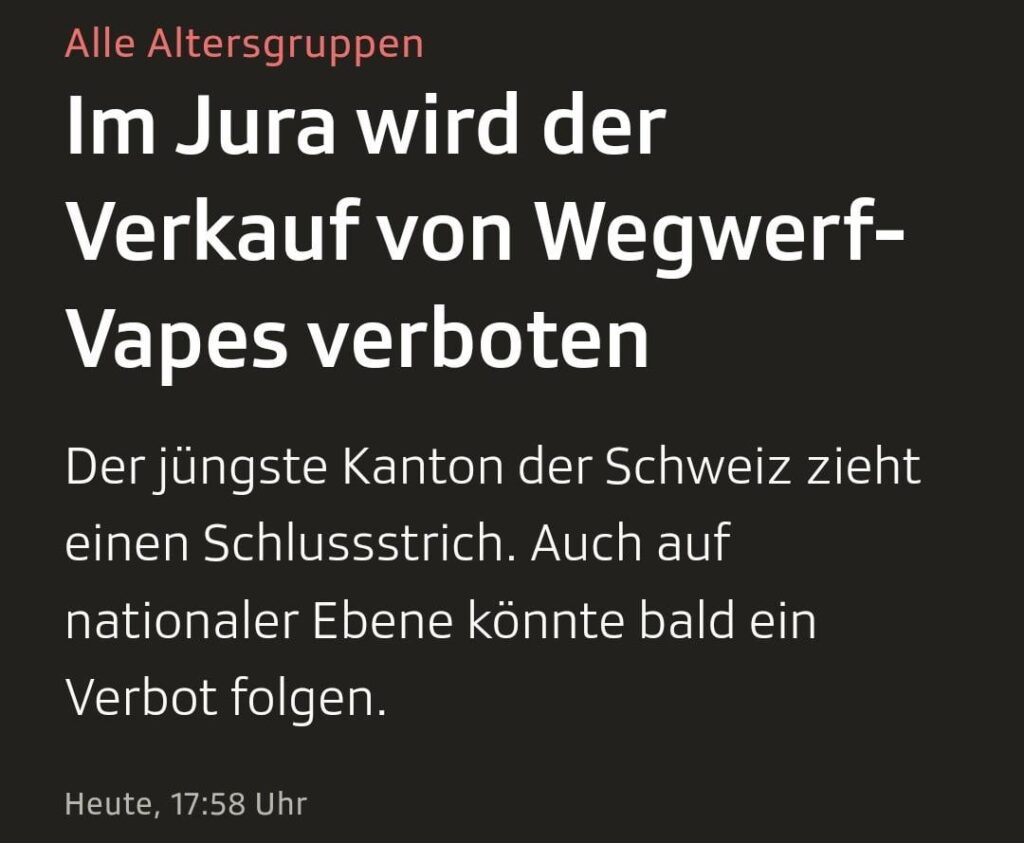 Common Jura W - 使い捨ての Vape が禁止されました!