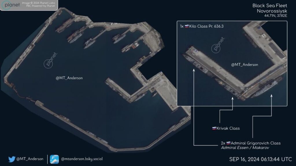 ロシア黒海艦隊の大半がノヴォロシースク港を出港した後、その地域に適当な港がなかったため、大半が戻ってきた。