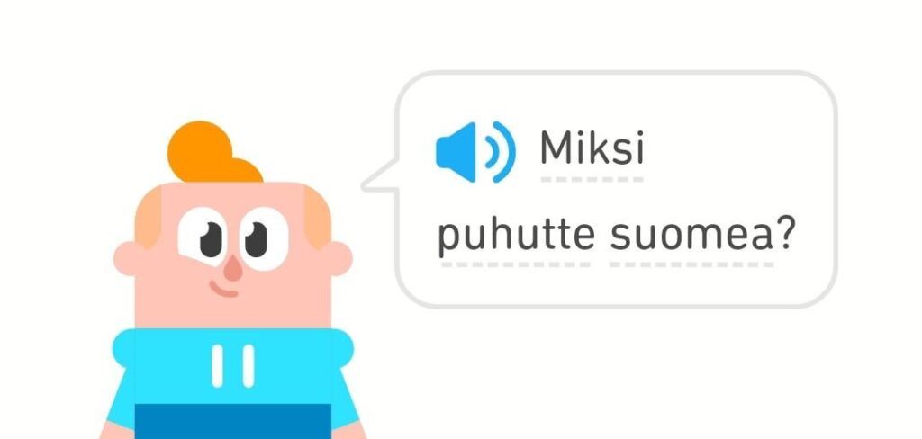 私がフィンランド語を勉強していると友達に聞いたときの質問