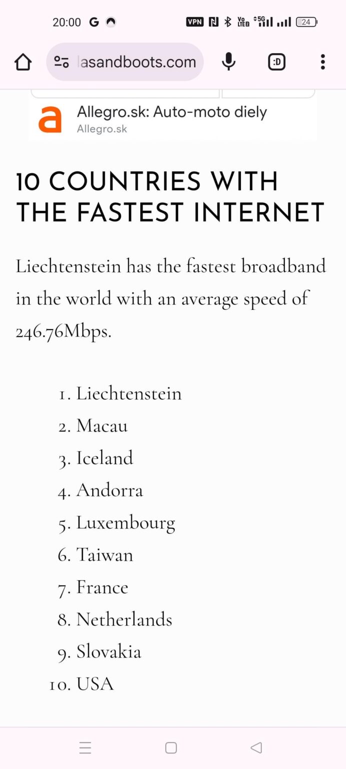 世界で9番目に速いインターネットがあること