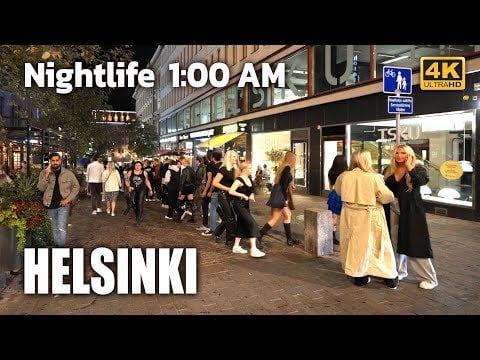 ヘルシンキのナイトライフ（午前1時）市内中心部のナイトウォーキングツアー