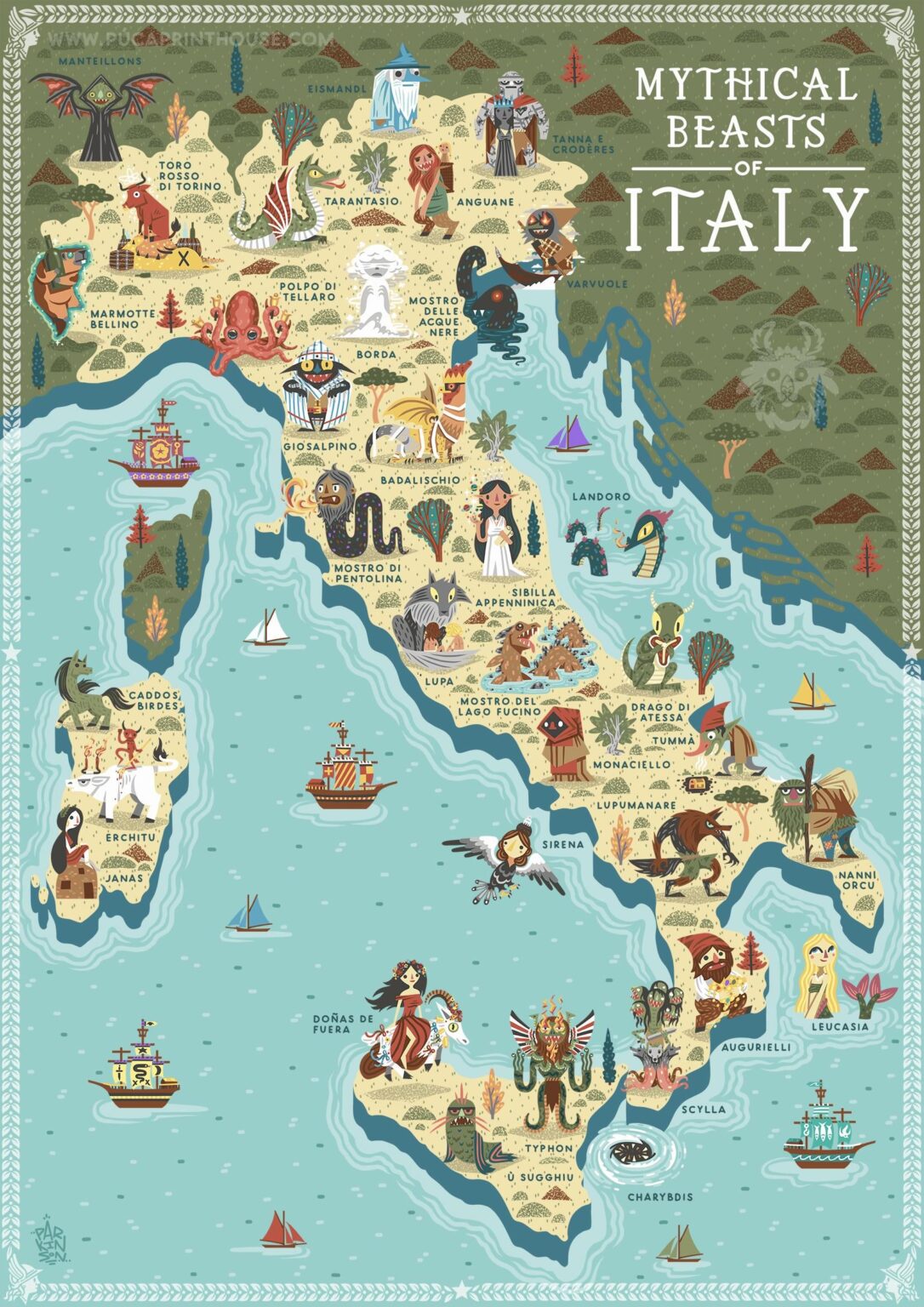 イタリアの神話上の獣 [oc]