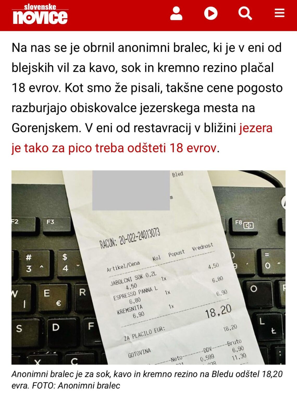 エスプレッソ 6,8€