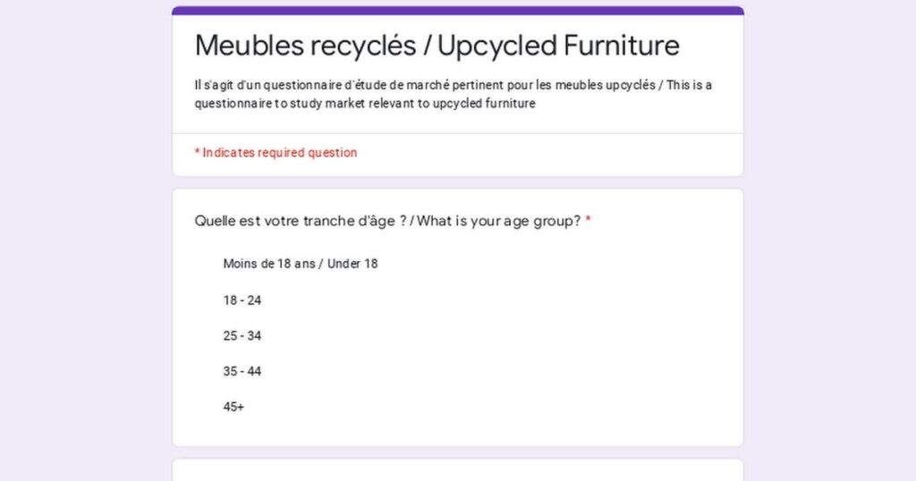 家具のアップサイクルに関する調査