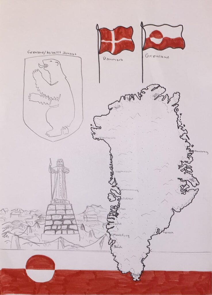 グリーンランドとフェロー諸島の地図