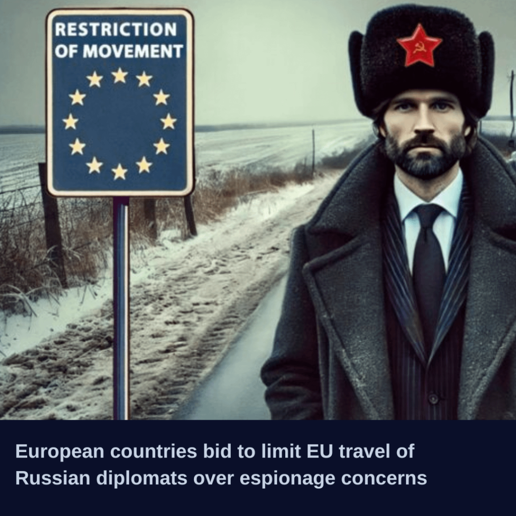 欧州諸国は、EU内でのロシア外交官の自由な移動を制限するために積極的にロビー活動を行っている。モスクワは、外交官を隠れ蓑にして諜報員を使い、ウクライナへの援助物資倉庫、武器工場、鉄道インフラへの攻撃を含む破壊活動を行っている。