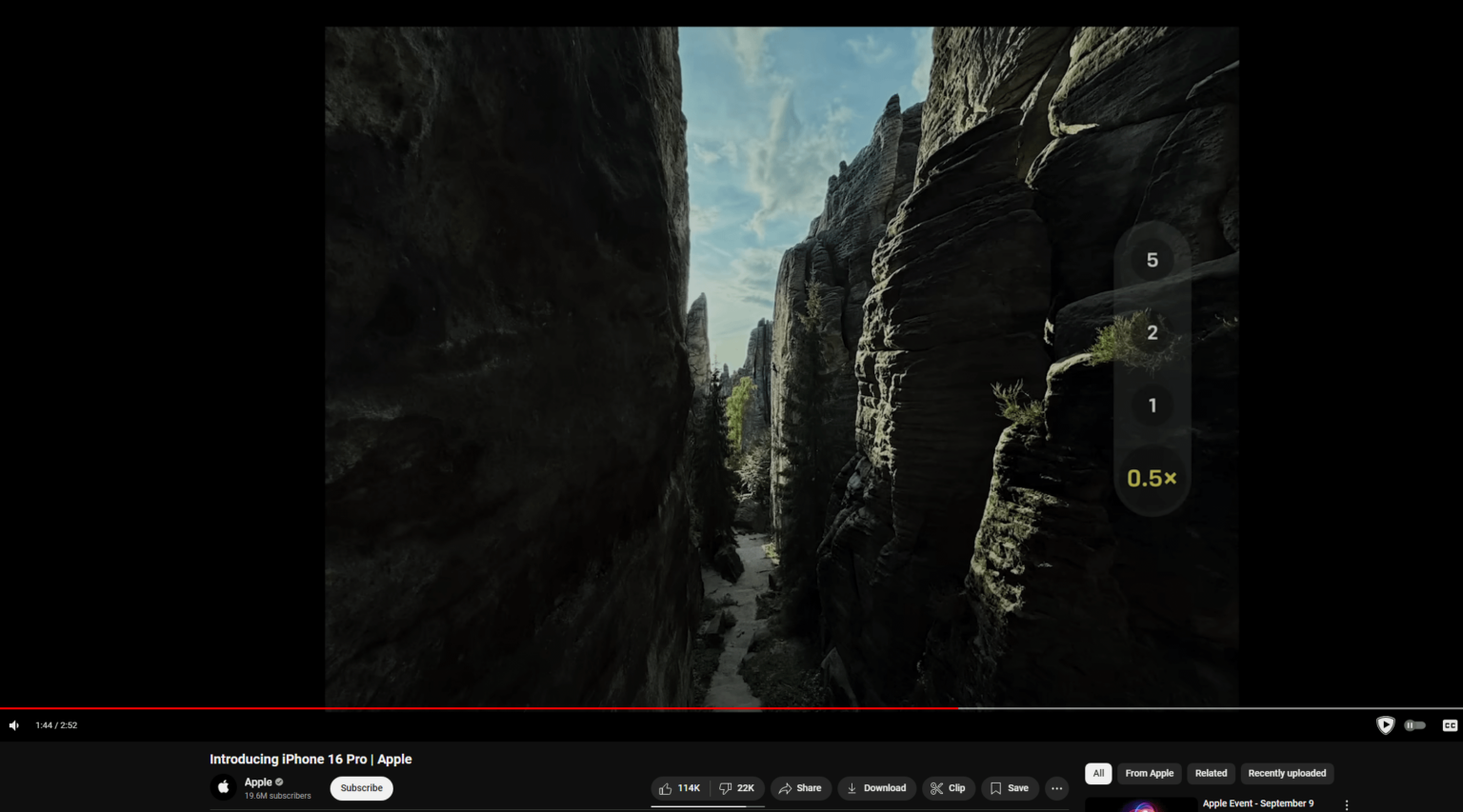 iPhone 16を紹介するビデオに登場するパウダーロック