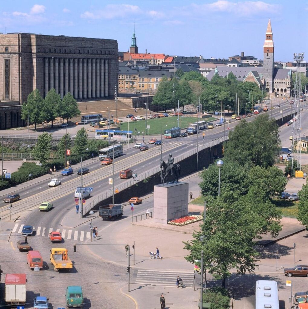1970 年代から 1980 年代にかけてのフィンランド、ヘルシンキの歴史的写真 (提供: Volker von Bonin/フィンランド文化遺産局)