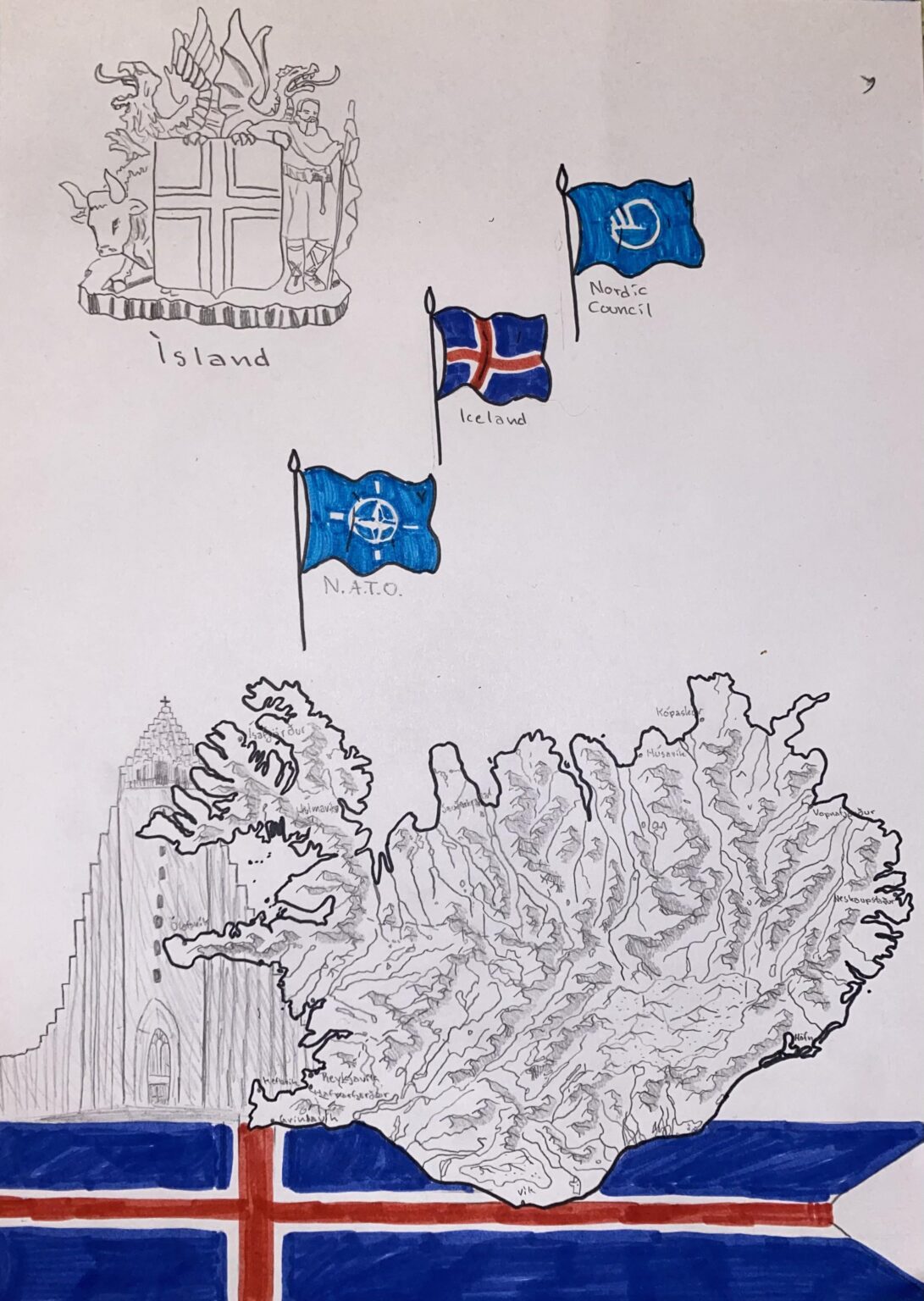 島の手描き地図！