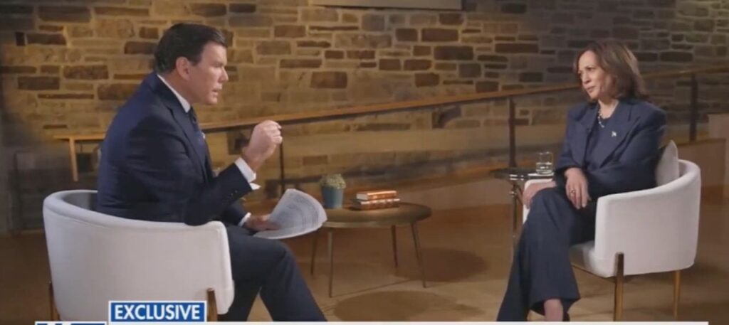 FOXニュースのアンカー、ブレット・バイアー氏、カマラ・ハリス氏がトランプ氏にダメージを与えたと認める：「彼女は任務中だった」