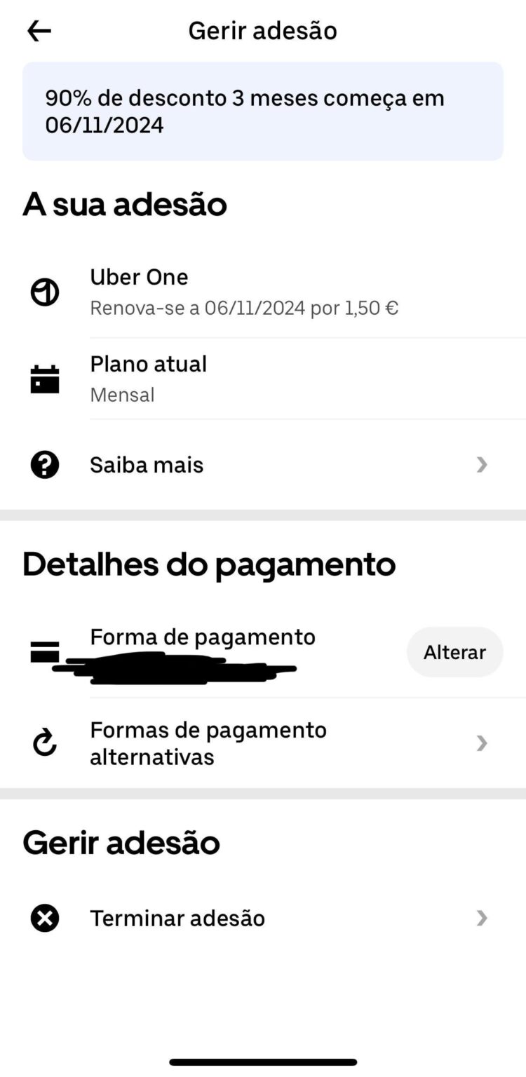 Uber One で 90% 割引を受けました