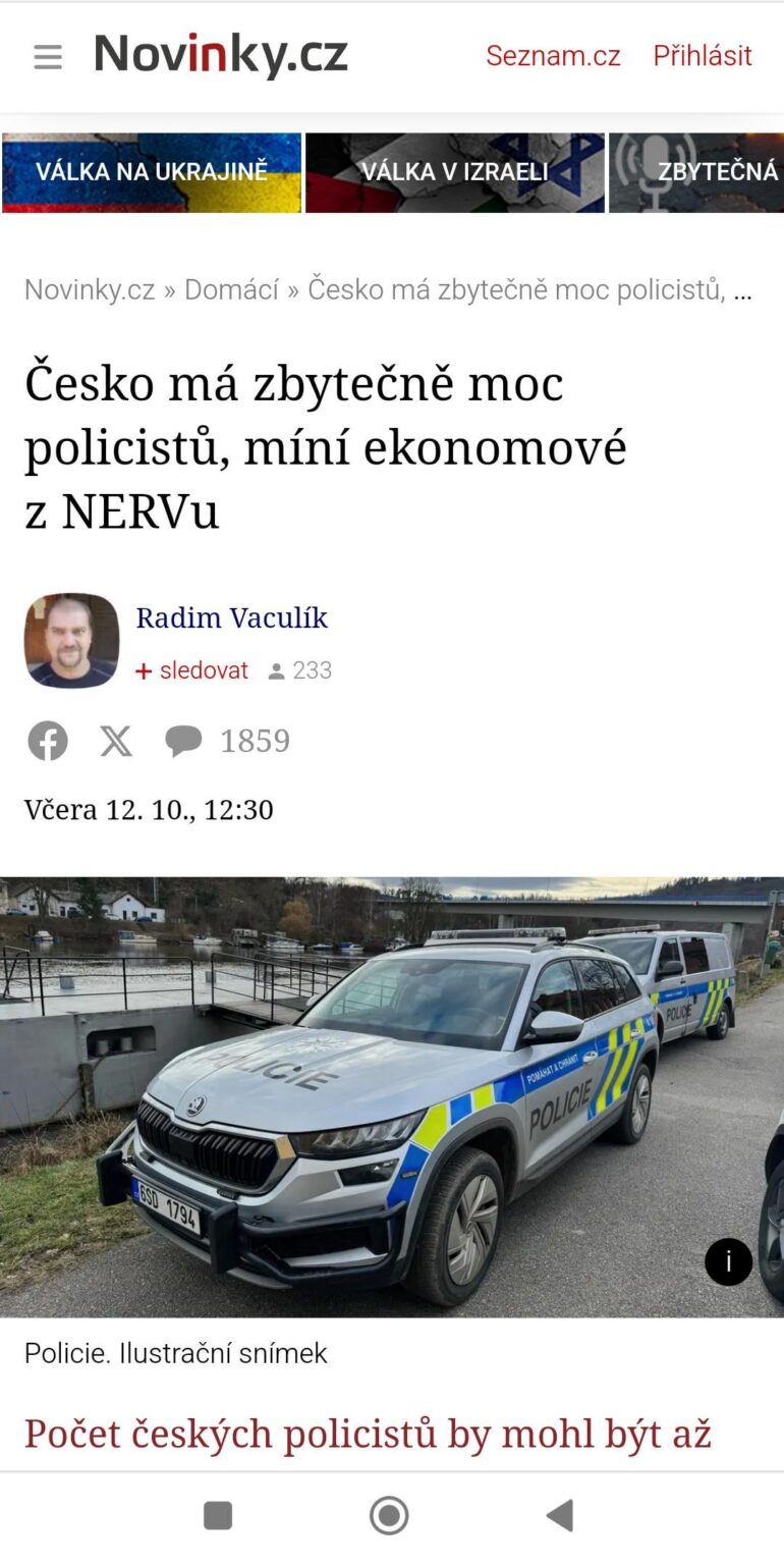 NERV によれば、チェコ共和国では警察官が最大 3,000 人減る可能性があるが、PČR は依然として新たな警察官を引きつけているということだが、問題はどこにあるのだろうか？