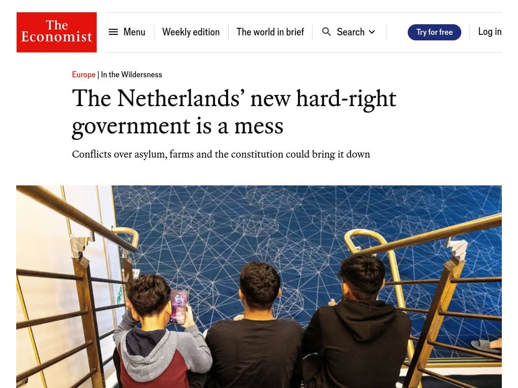 オランダの新強右派政府は混乱している