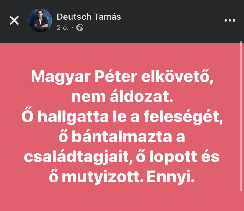 公式:Tamás Deutsch の Facebook ページがミーム ページになりました。 以上です。