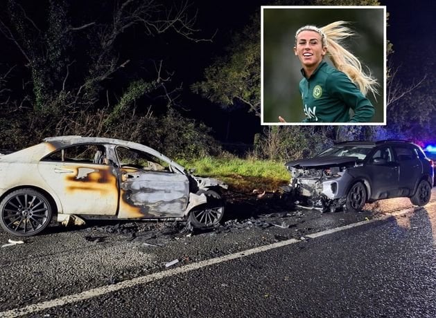 アイルランド共和国のサッカースター選手、ケリーとリムリックの国境近くで事故後「炎上の車から引き上げ」アイルランドの独立系