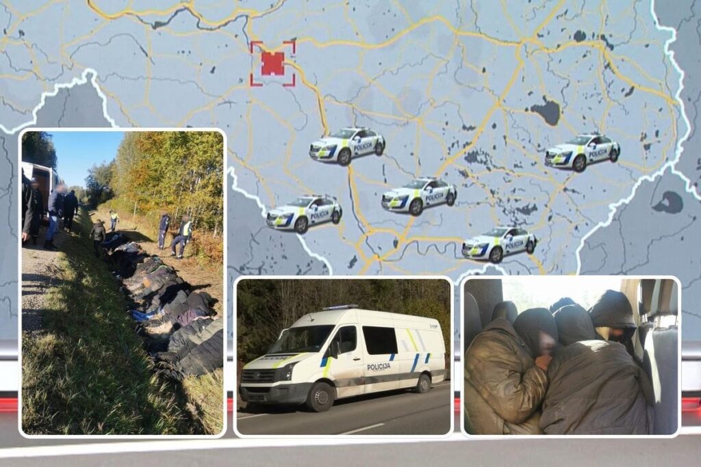 50人近くの不法滞在者が偽の警察のバンでベラルーシからラトビアに急行した。当局は追跡中に発砲もした