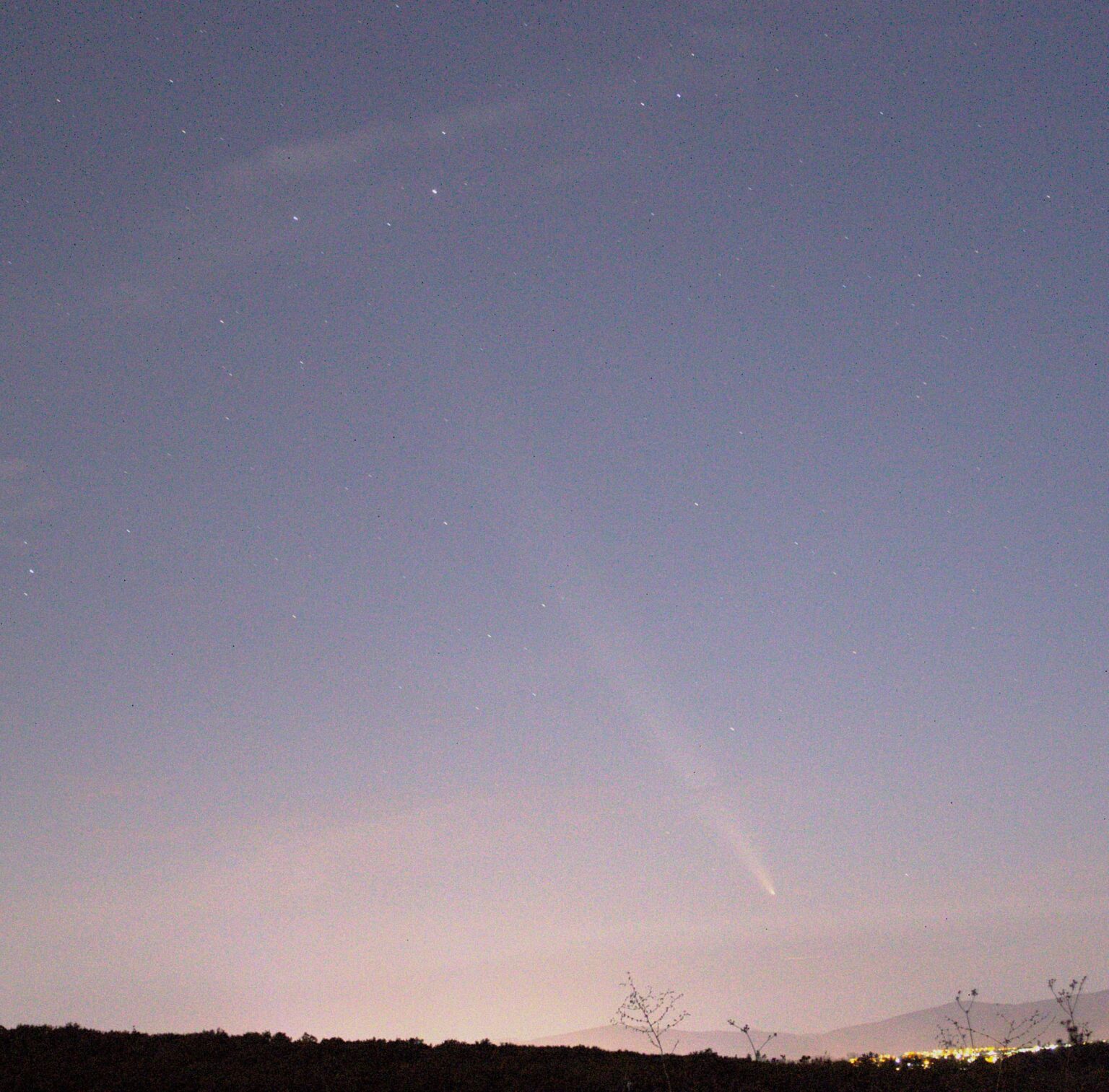C彗星/2023 A3 14.10。 19:00 コシツェ北