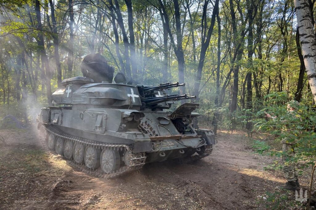 ZSU-23-4 「シルカ」自走対空システム (SPAAG) (ウクライナ海兵隊のミハイロ・ビリンスキー少将にちなんで命名された第 36 独立海兵旅団) の。