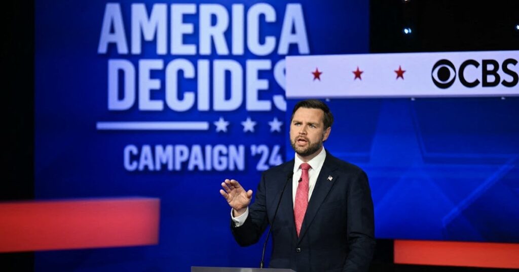 JD・ヴァンス、副大統領討論会でのわずかな反発に激怒