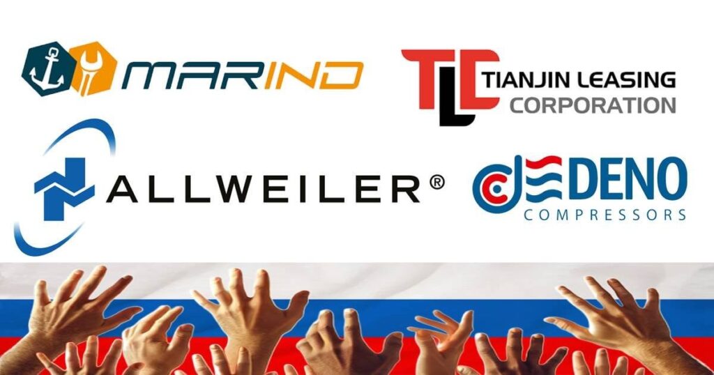 #中国 と #トルコ の仲介会社、マリンド・インダストリアルと天津リースは、 #ドイツ企業 アルヴァイラー とオランダ企業 デノ・コンプレッサー の機器とポンプをメーカーの許可なくロシア海軍に供給した。