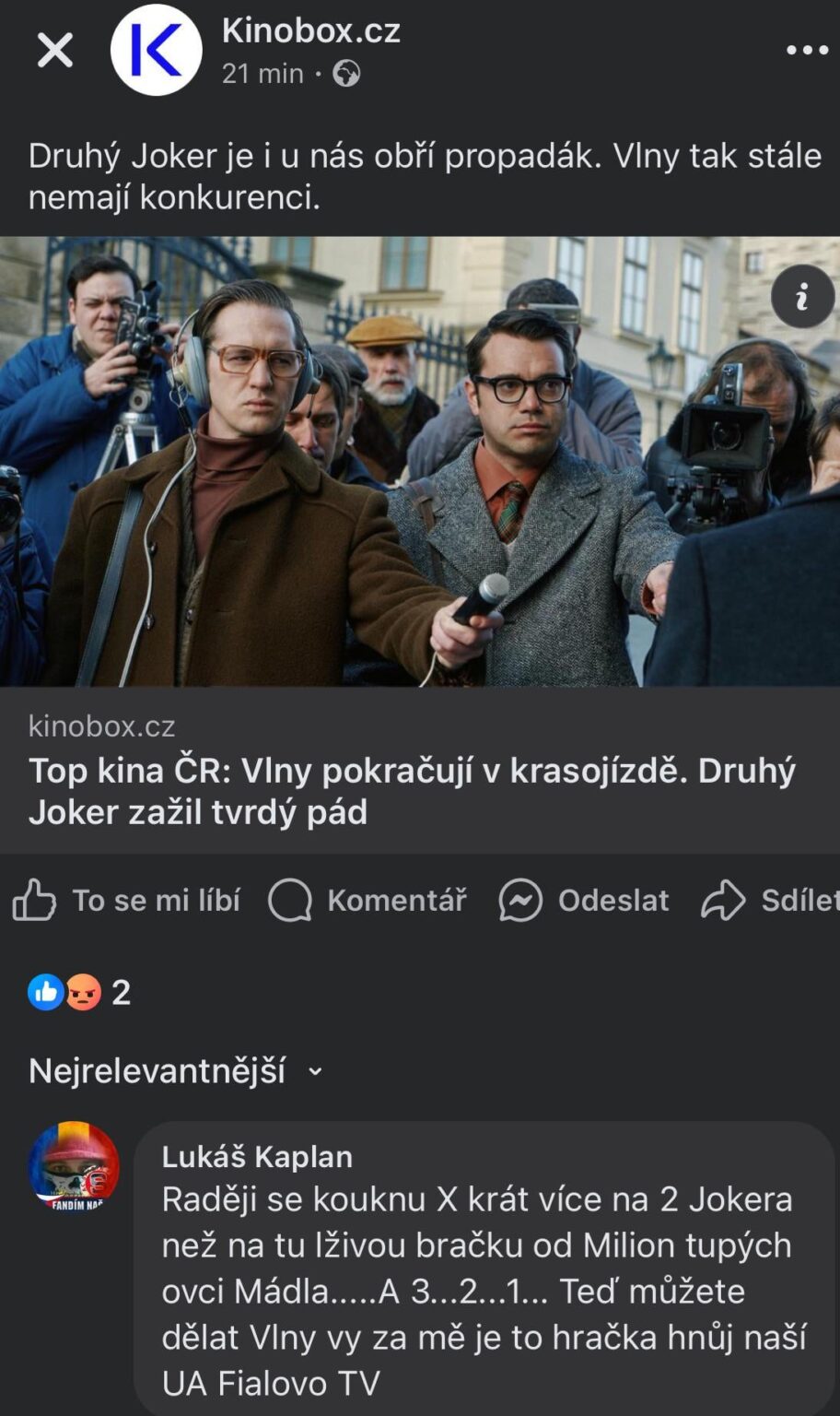 チェコの Facebook が無限の可能性を秘めた場所であることは知っていますが、たとえ最大のネアンデルタール人であってもこれを期待することはできませんでした。