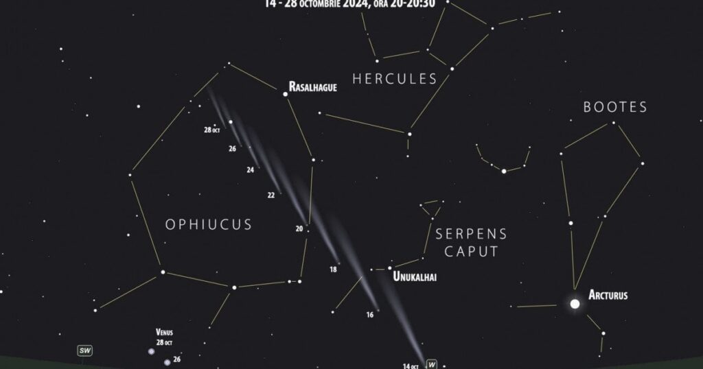 今日と明日、明るい彗星が見えるでしょう。午後7時頃に西を見てください。