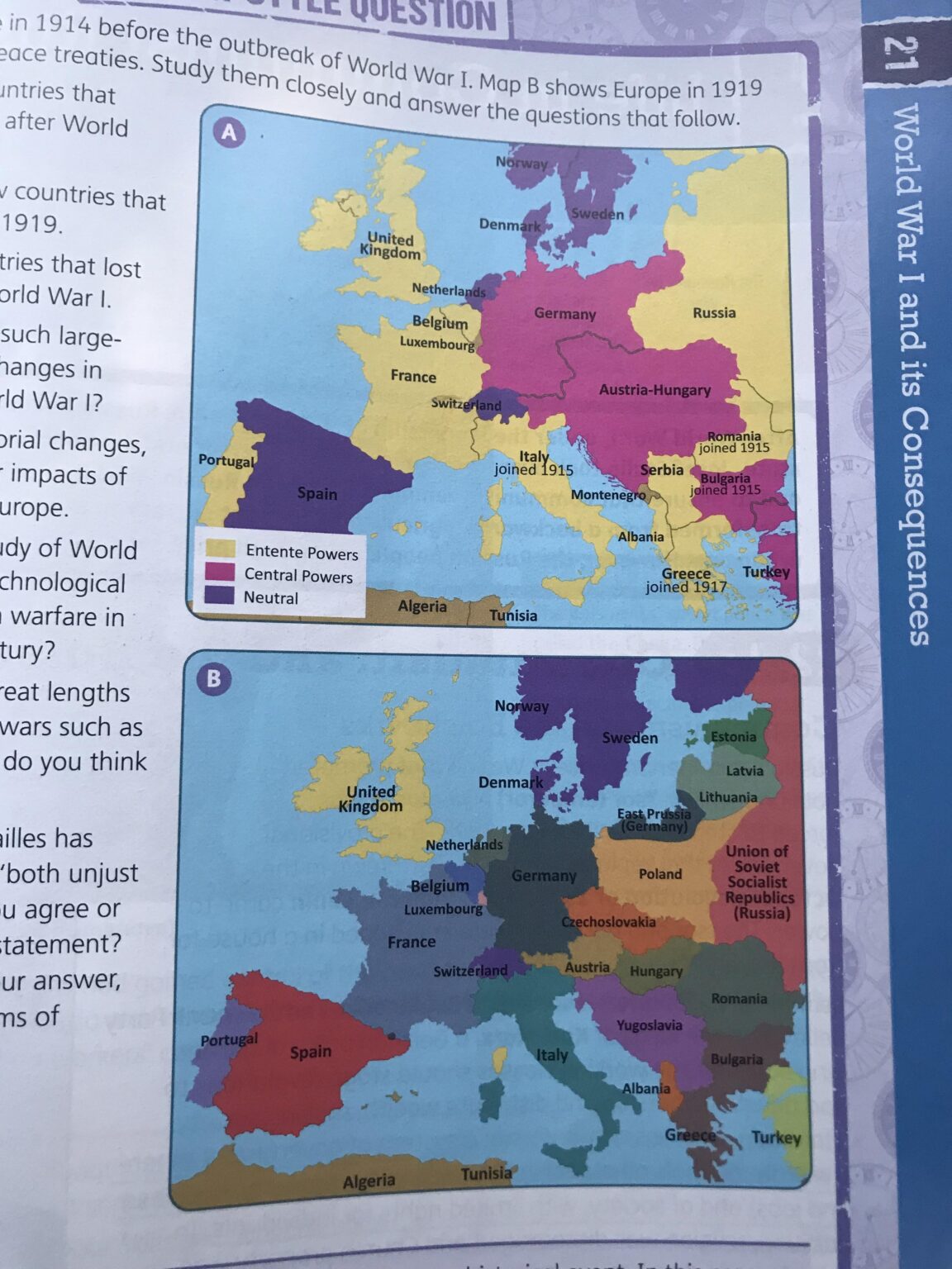 アイルランドの教科書と思われる地図。これを認識している人はいますか?北アイルランドは第一次世界大戦中に短期間存在したようです。