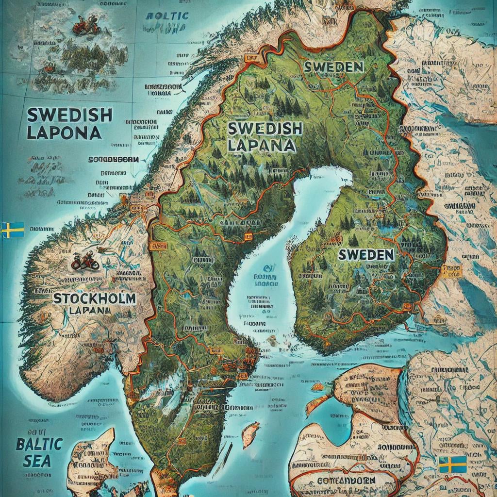 GPT にスウェーデンの地図を見せてもらいましたが、がっかりすることはありませんでした。
