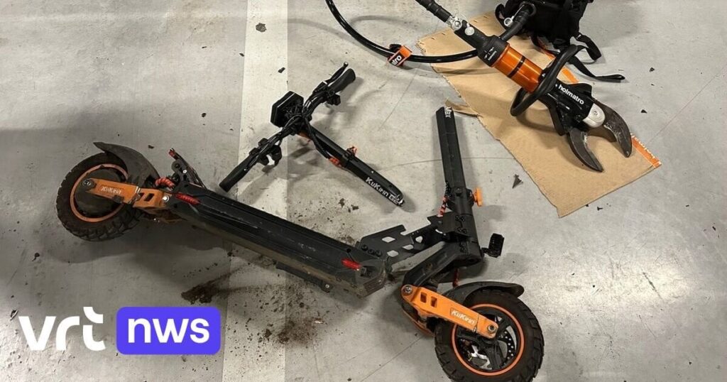 ブースト付き電動スクーターで捕まりましたか?アントワープ警察は油圧式ハサミで即座にバラバラに切断できる