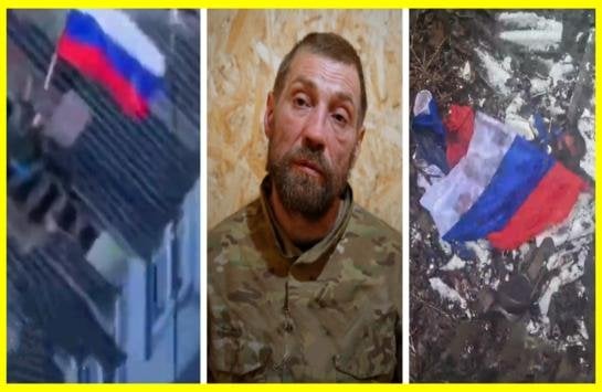 彼らは占領を望み、ロシア国旗を立てた。ウクライナ特殊部隊が村を一掃し、ロシアの三色旗を持つ旗手を捕らえた