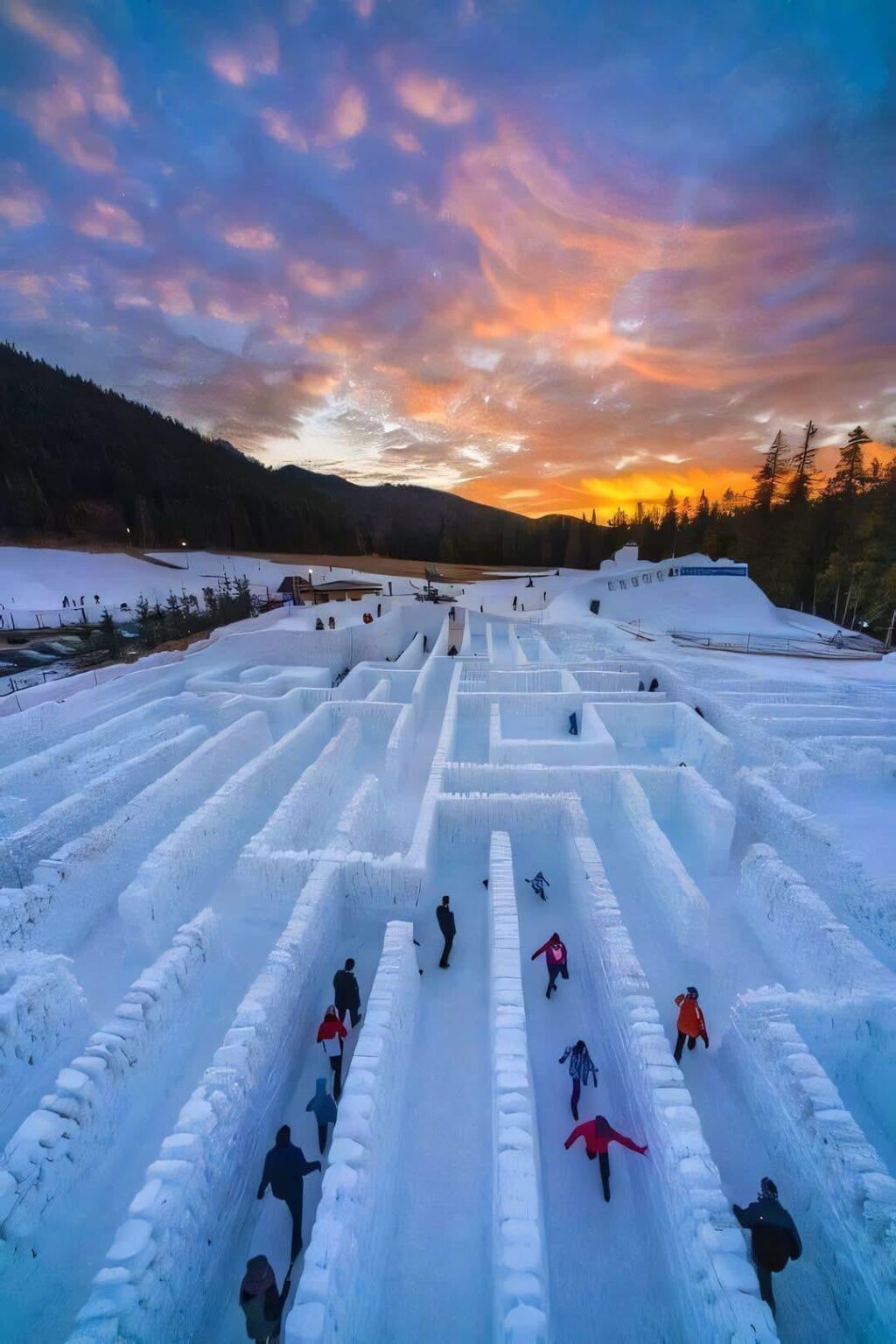 ポーランド、ザコパネにある世界最大の氷の迷路