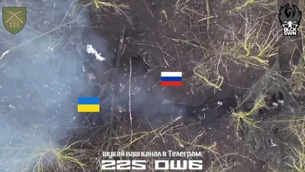 第 225 突撃大隊の兵士が敵陣地を占領