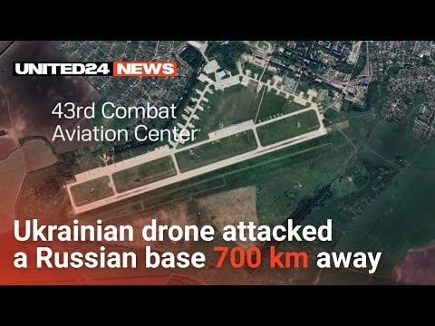 ウクライナの無人機が700離れたロシアの基地を攻撃