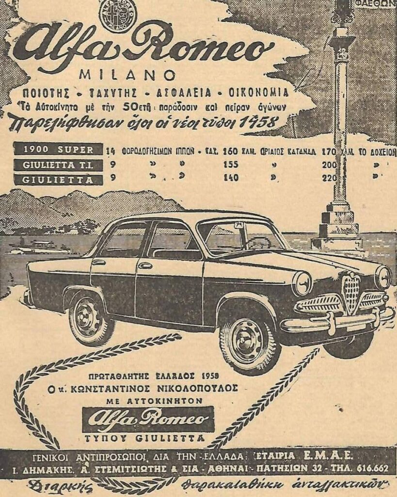 アルファ ロメオの広告、1958 ～ 1998 年