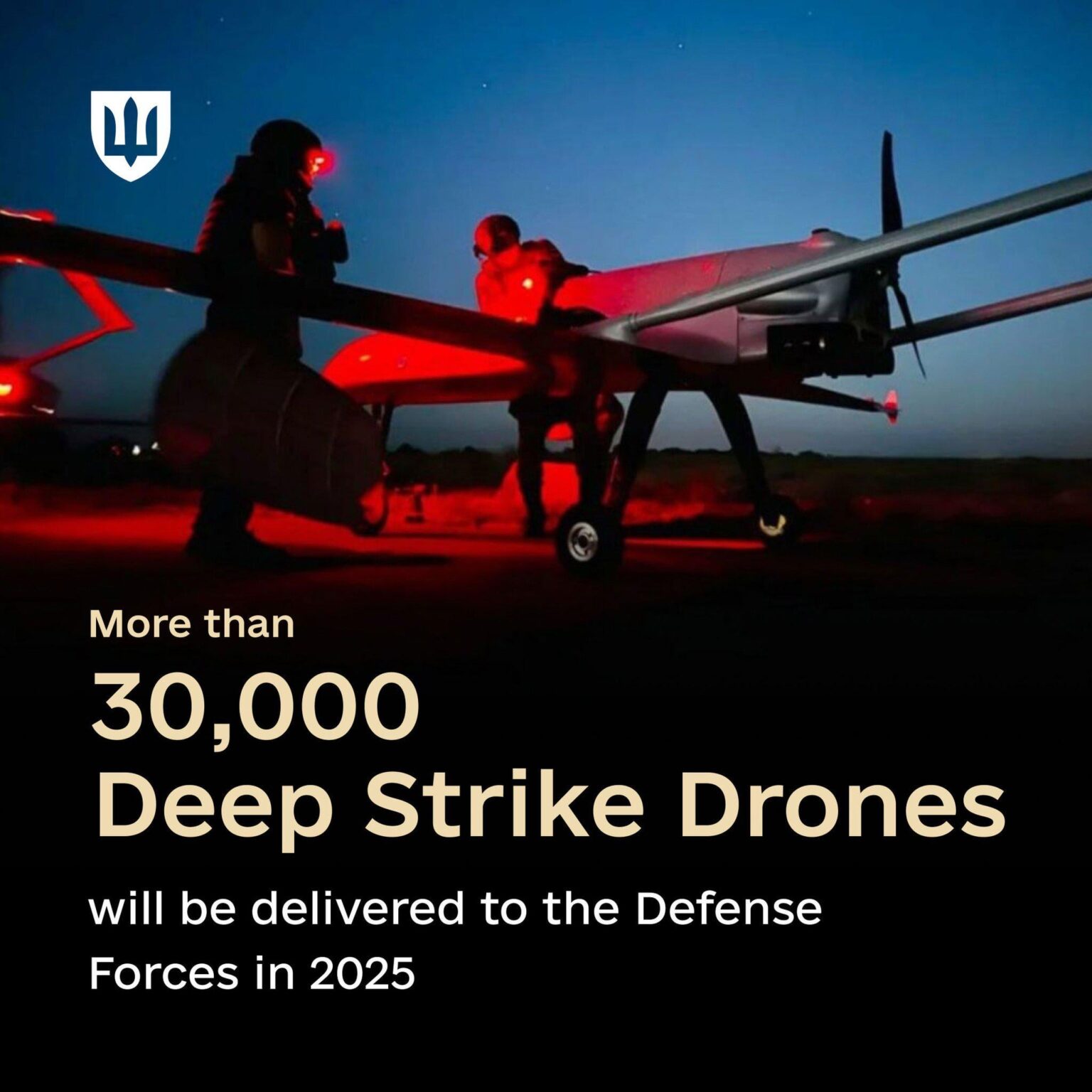 ウクライナの防衛部隊は、2025年に大統領の強靭化計画の一環として3万機を超えるディープストライク無人機を受け取ることになる。ウクライナの防衛産業に投資している国際パートナーは、これらの無人航空機の一部に資金を提供している。