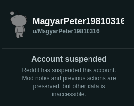 あなたの MP アカウントは Reddit によって停止されました
