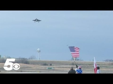 ポーランドのF-35戦闘機が外国訓練プログラムの一環としてフォートスミスの第188飛行場に到着