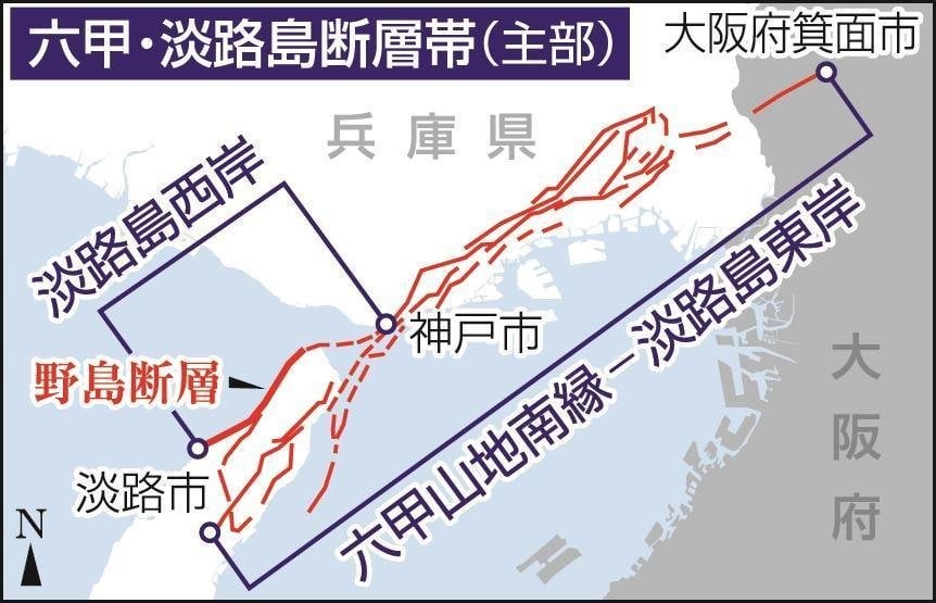 阪神・淡路の活断層に「割れ残り」 兵庫県南部、30年以内にＭ7.9の可能性「やや高い」 政府の地震本部