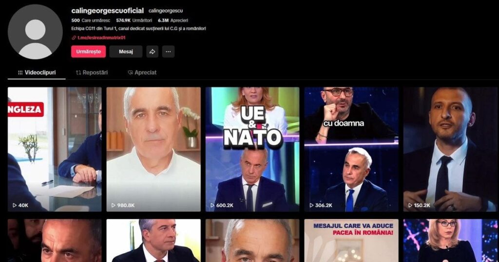 ジョルジェスクを宣伝したTikTokインフルエンサーらは、選挙での役割に関する捜査開始を受けてルーマニアから逃亡している