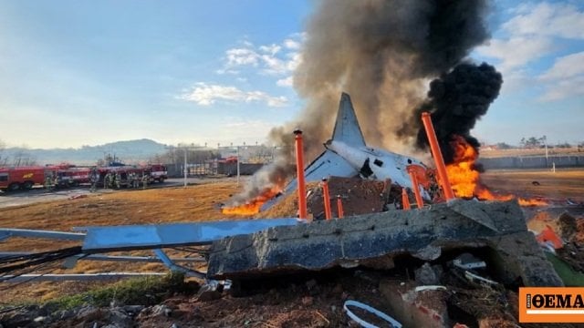 韓国：181人を乗せた旅客機が着陸時に墜落 少なくとも28人死亡
